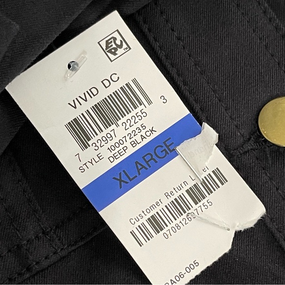 New INC Peplum Pleated Button Down Jacket Blazer Black Gold Button Women’s Sz XL - Picture 10 of 10